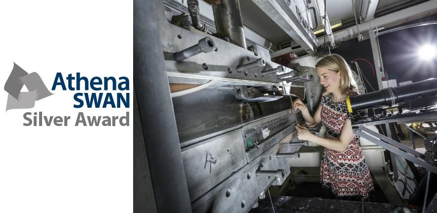 Charlotte Coles sets up an experiment in the supersonic wind tunnel