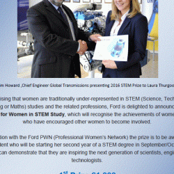 Ford Prize for Women in STEM Study